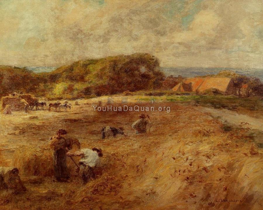 Harvesters near the Farm of Sambre - 莱昂·奥古斯汀·莱尔米特
